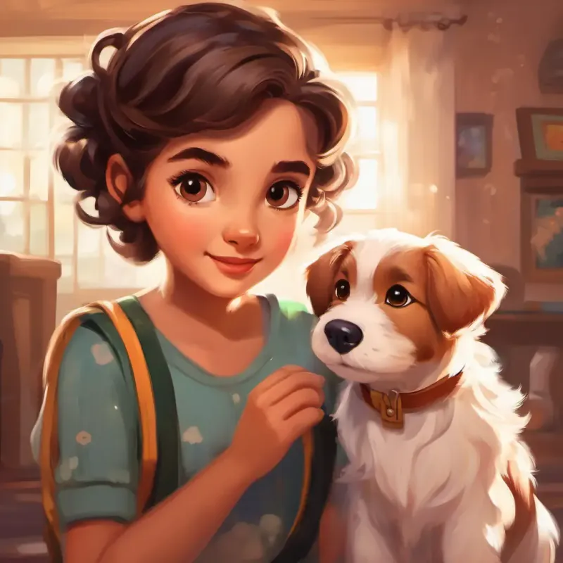 The lessons learned by Lily - a curious and kind-hearted girl with sparkling brown eyes and Sparky - a playful and mischievous puppy with fluffy fur and bright, inquisitive eyes during their adventure.