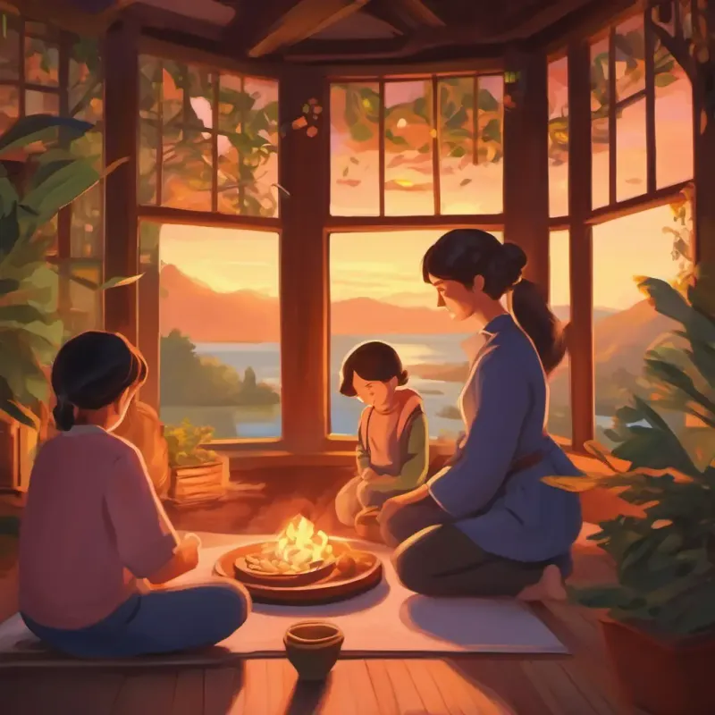 Family evening ritual, remembering mother