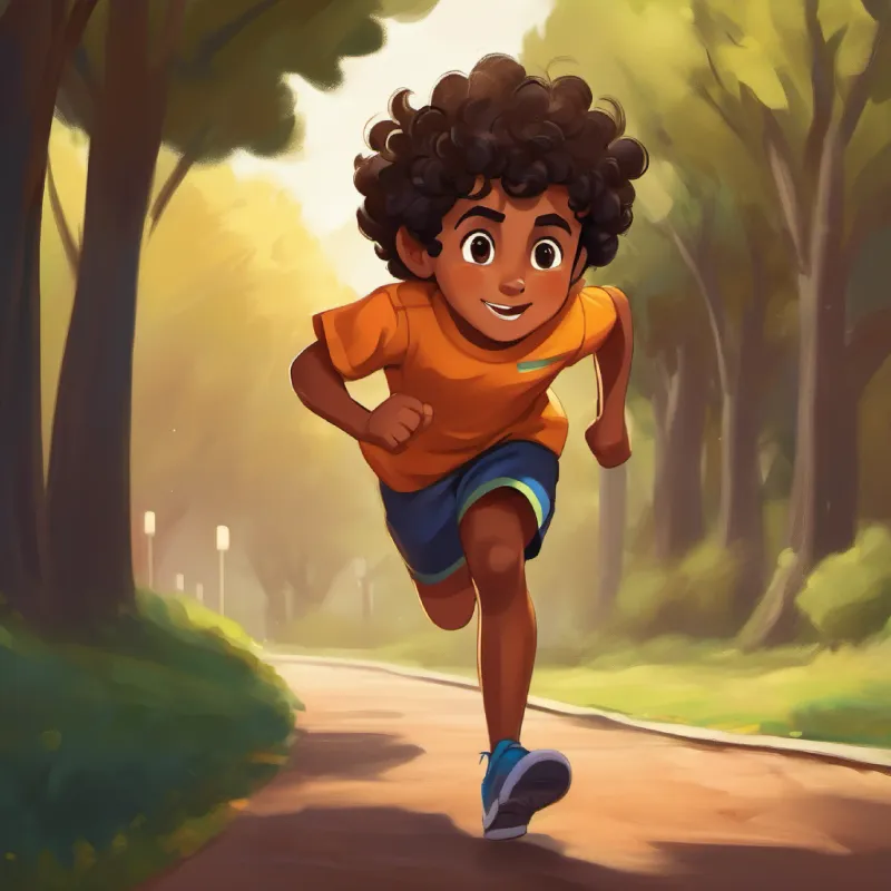 Brayden practices running outside, getting ready to compete.