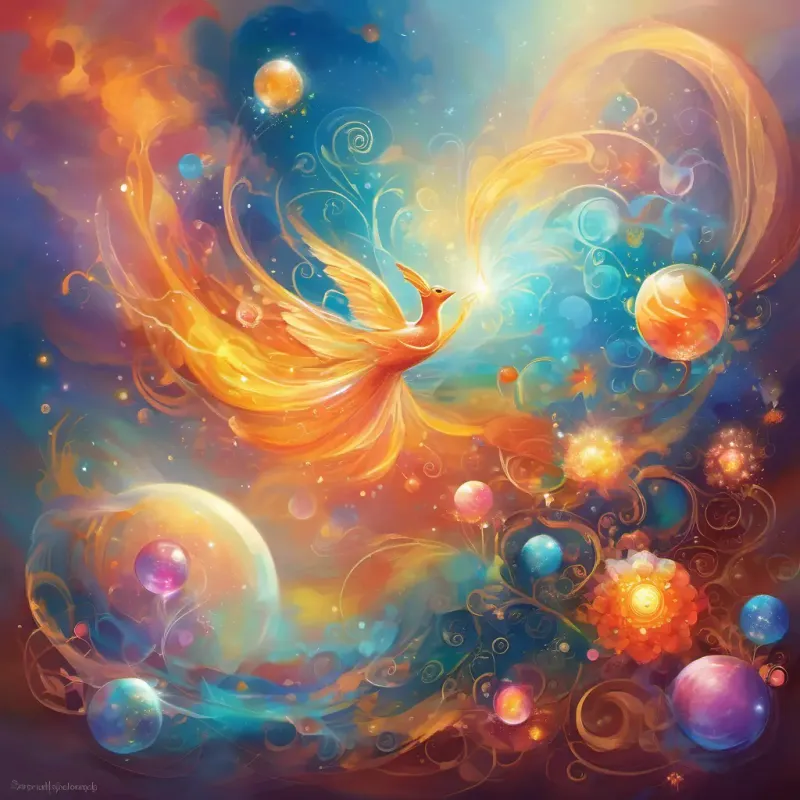 In a molecule, Bouncy, cheerful, with a bright, light-hearted aura, Steady, supportive, with a vibrant and heartfelt nature, and Spirited, friendly, with a fluid and graceful demeanor are shown together, representing a vibrant, joyful molecule.