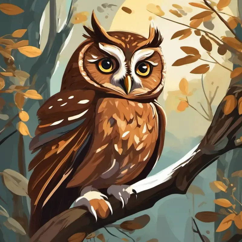 Wise brown owl with big round eyes is a wise brown owl with big round eyes, perched on a branch with mice in her talons.