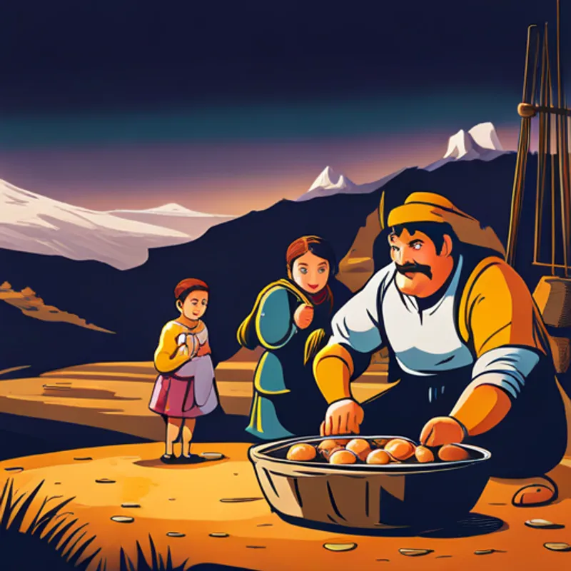 Laxam is helping a poor family with food