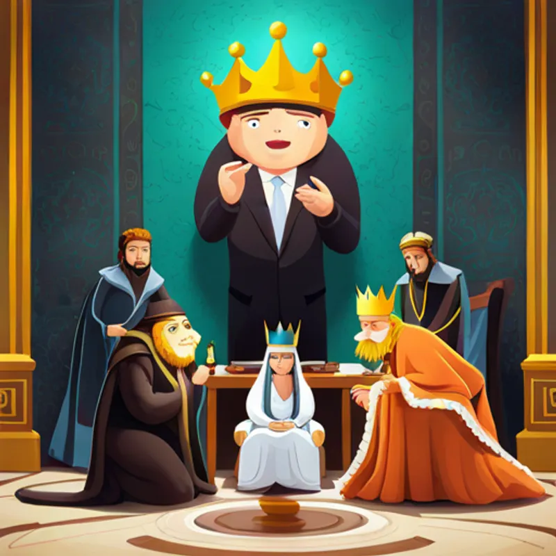 Laxam agreeing to lend money to the king