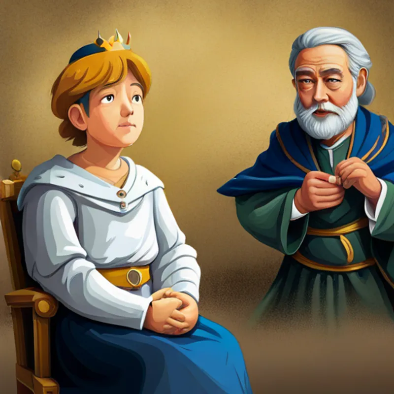The king asking for forgiveness and promising to change