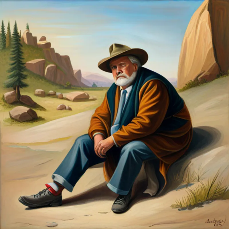 Harold sitting on Terrance, who is disguised as a rock