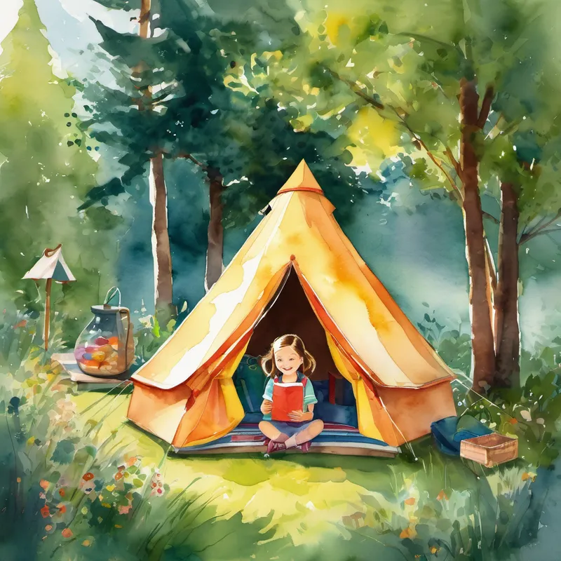 One sunny day, at the start of the summer break, Lily's parents surprised her with a brand new tent pitched in their backyard. "Lily," her parents exclaimed, "this summer, we are going to have the most amazing camping adventure!" Lily's eyes sparkled with excitement. She loved camping, and having her very own tent was like a dream come true. Her parents handed her a list of supplies they would need for their adventure, and that's when Lily saw something strange – all the items on the list were organized alphabetically. There were things like apples, backpacks, compasses, and so on.