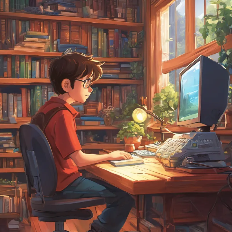 Suddenly, Chip's normally fast and smooth performance became sluggish and unresponsive. Alex noticed right away that something was wrong. He tried restarting the computer, but the virus persisted. It seemed like Chip was in danger of losing all the precious memories and hard work they had shared over the years. Desperate to save his trusted friend, Alex remembered hearing about a powerful programming language called Python, said to have magical abilities. Alex decided to give it a try. With determination in his heart, he spent days and nights learning all about Python and its incredible powers.