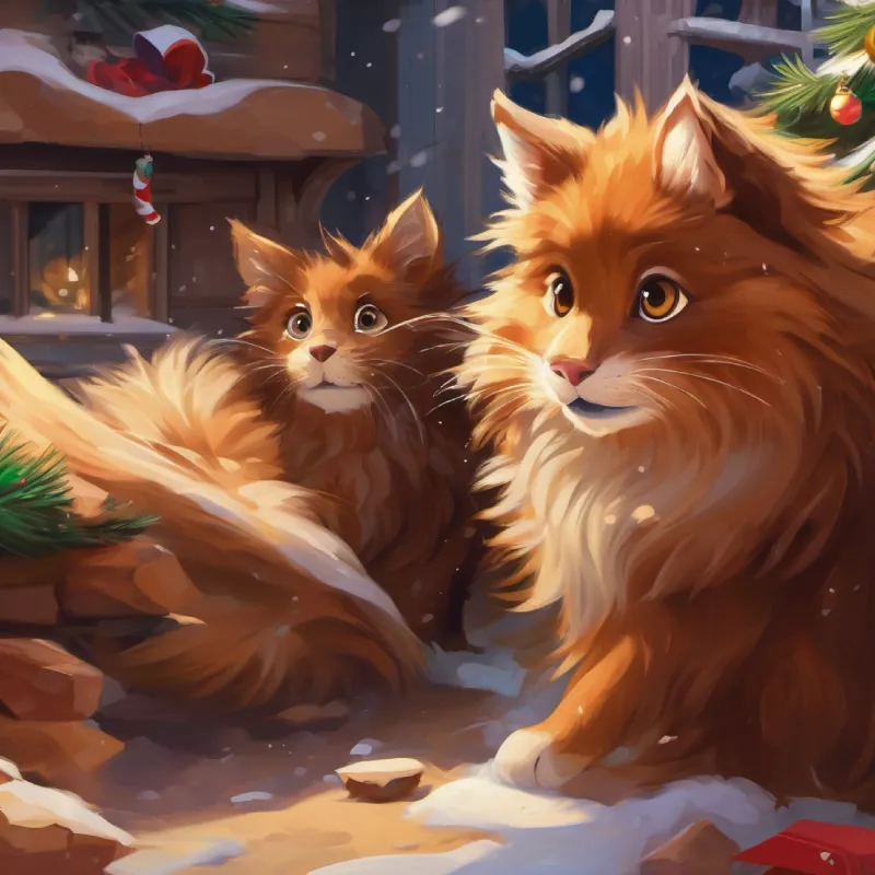 Post-lunch, they play hide-and-seek, Brown fur, playful eyes, exuberant energy hides first.