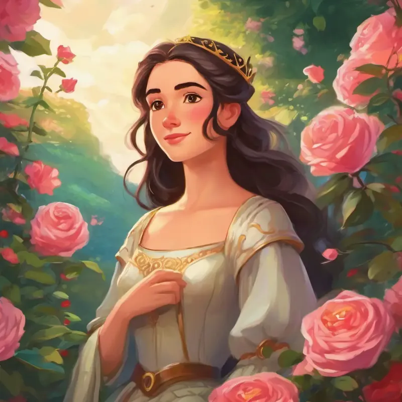 Once upon a time, in a distant land ruled by a kind and just king, there lived a princess named Rose. She was known for her beauty and grace, and everyone in the kingdom adored her.