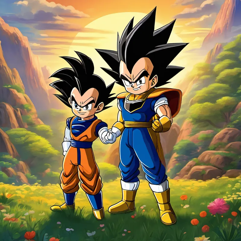 And so, Vegeta and Raditz bid farewell to their childhood adventures and embraced their present, ready for new journeys and experiences as they grew up. They knew that no matter what, they would always treasure their time playing as little kids in the magical land of Vegetopia.