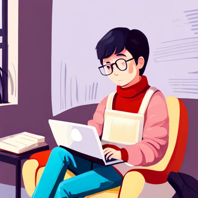 A boy with glasses and a laptop, a boy with glasses and a laptop