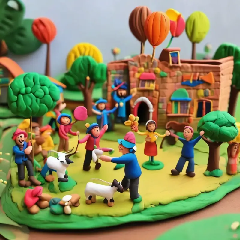 The village celebrates their victory and joy