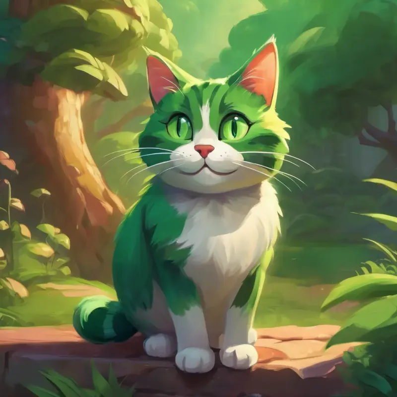 Conclusion - A clever cat with green eyes and a mischievous smile continues to be clever and brave, ready for new adventures.