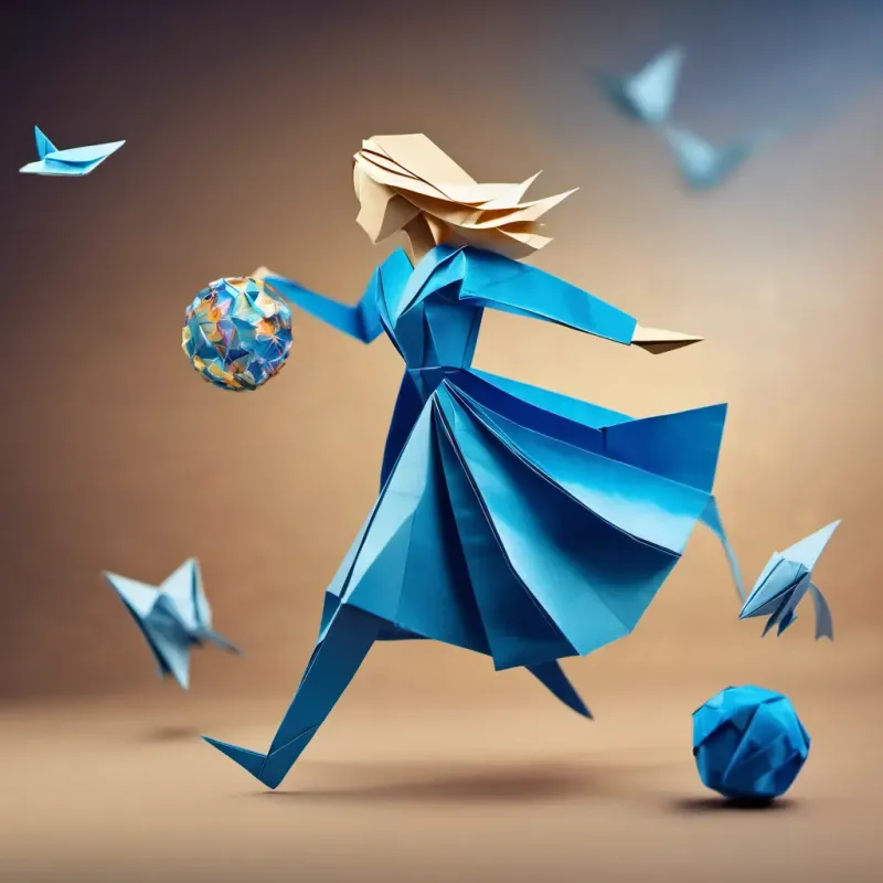 Kind and pretty girl with blonde hair and blue eyes running away from the ball, losing her glass slipper