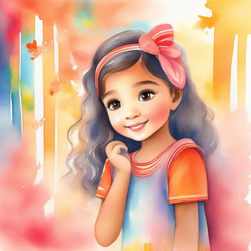 Aaradhya: kind-hearted and helpful, colors: warm and cheerful inspiring others to spread kindness, colors: inspiring and hopeful