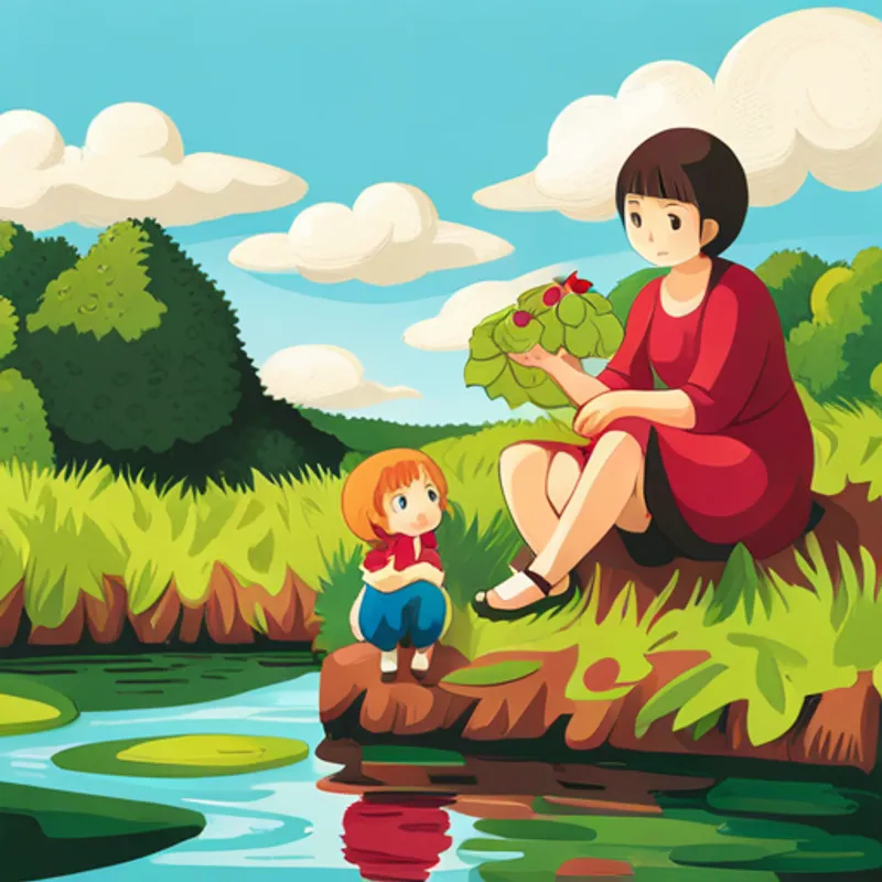 Berry-chan and her mother on the Strawberry Island