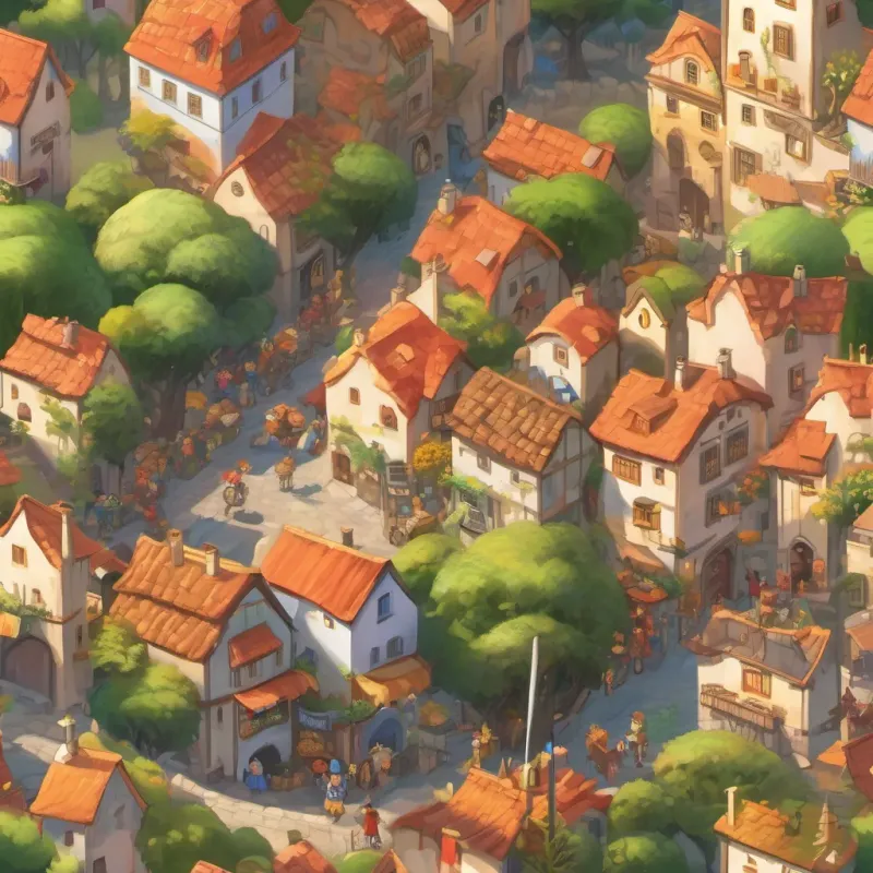 the town celebrating with a big feast, superheroes receiving thanks