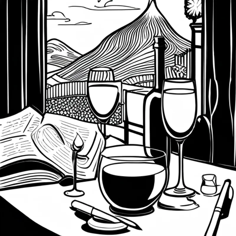 Intimate table with wine glasses and a candle