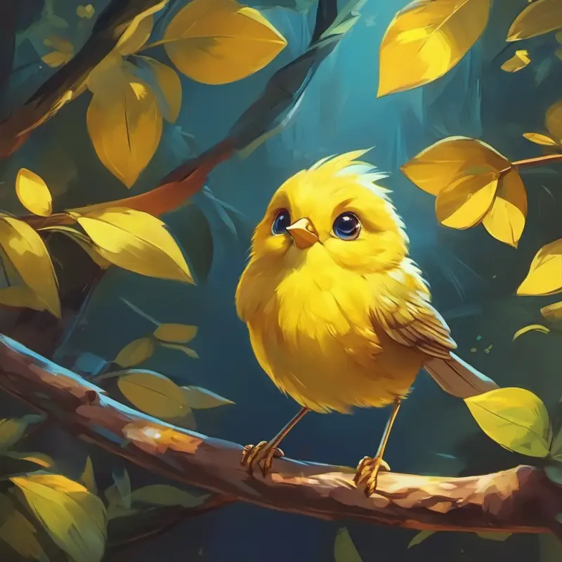 A petite, yellow bird with bright inquisitive eyes and a curious spirit gains confidence and performs an aerial trick.