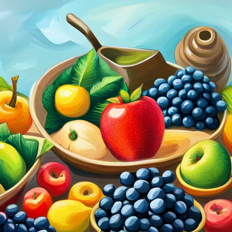 Fruits discussing their favorite colors